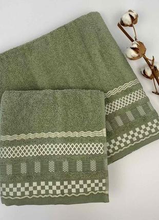 Набір рушників 2 шт masal зелений у фірмовій коробці