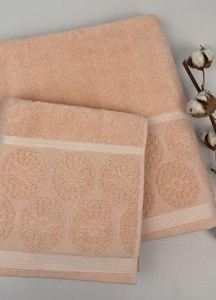 Набор полотенец 2 шт bike-1 персиковый
