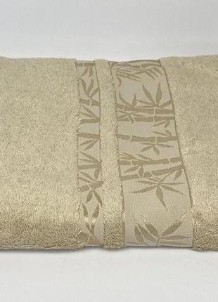 Полотенце maison d'or bambooo jacquard 85x150 sand у фірмовій коробці