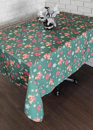 Скатертина "print" sagol 110х160 новорічна yesil