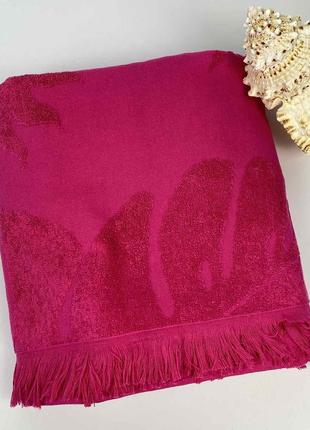 Пляжний рушник maison d'or palm 100x200 fuchsia