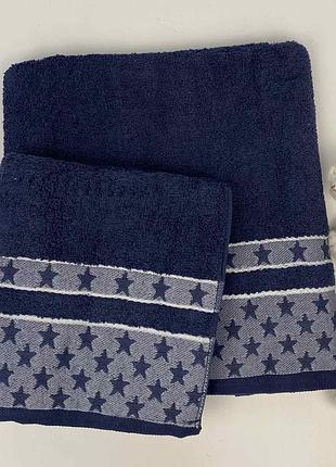 Набор полотенец cottonize 2 шт cod119 синий
