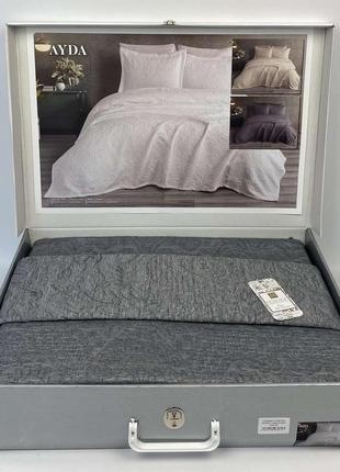 Покривало moda box 240х260 з наволочками ayda gri