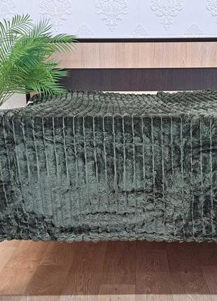 Покривало велюр 210х230 зелений (616)