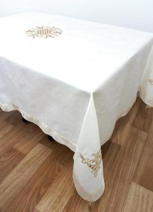 Скатерть maison royale лен 160x220 lale cream-cappucino