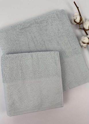 Набір рушників 2 шт dantel блакитний у фірмовій коробці