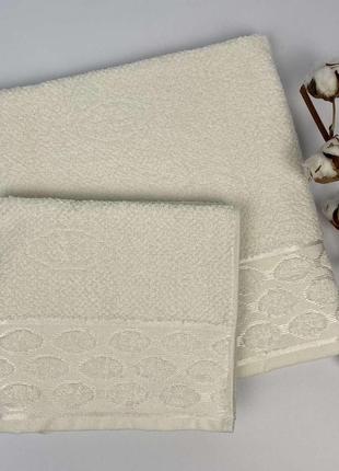Набір рушників cottonize 2 шт. cod145 білий у фірмовій коробці