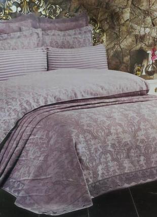 Набор покрывало + постель maison d'or mirabella dantella 260x260 lilac