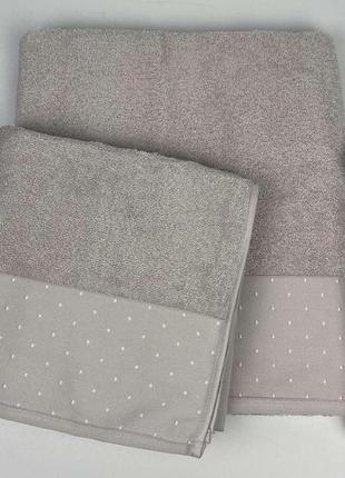 Набор полотенец 2 шт pitircik светло-серый в фирменной коробке