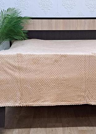 Покривало велюр без паковання 200х220 капучино (1182)