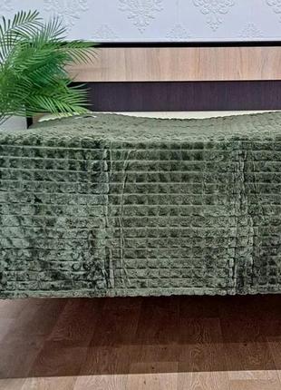 Покривало велюр 150х200 зелений (617)