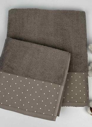 Набір рушників 2 шт pitircik коричневий у фірмовій коробці