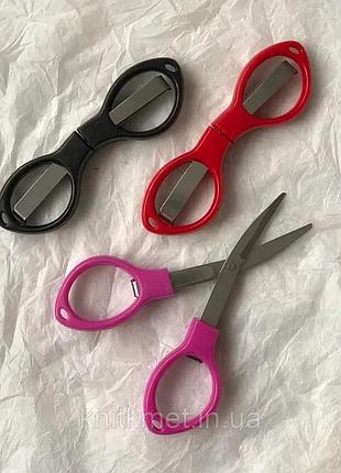 Ножницы-очки складные, цвет фиолетовый, длина 10 см