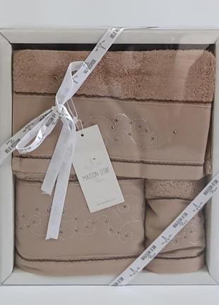 Рушники maison d'or 3шт dalliy beige