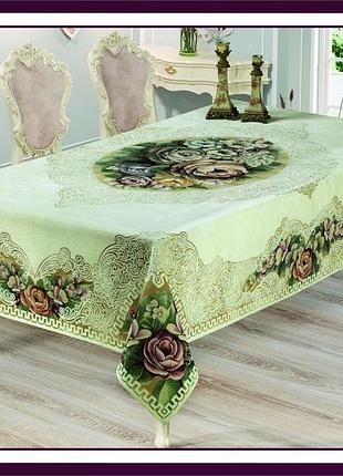 Скатерть велюровая sagol 160х260 st-139 v-1 krem