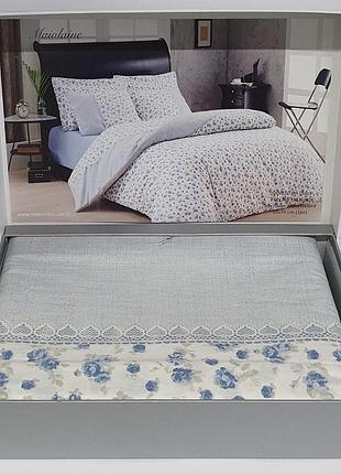 Постельное белье maison d'or ранфорс maiolaine  200х220 blue