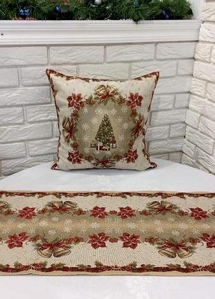 Набор новогодний дорожка 35х145 + наволочка 45х45 st-135 v2