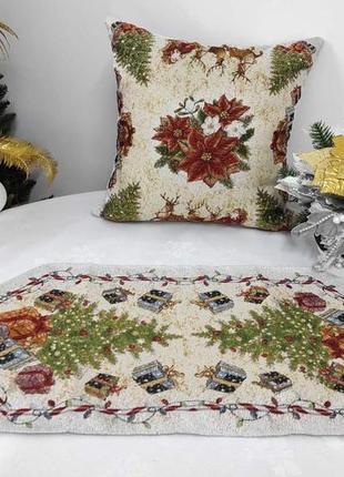 Набор новогодний дорожка 35х85 + наволочка 45х45 st-165