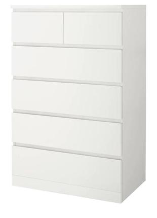 Комод malm на 6 ящиков ikea 604.036.02