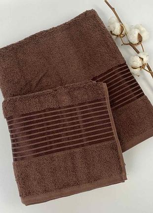 Набір рушників 2 шт bahar коричневий