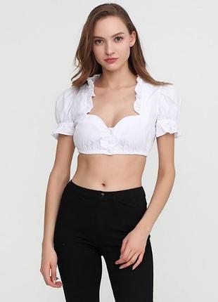 Женское белое хлопковое болеро esmara германия, стрейч