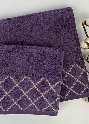 Набор полотенец cottonize 2 шт cod141 фиолетовый