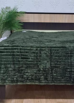 Покривало велюр 150х200 зелений (614)