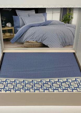 Постільна білизна maison d'or ранфорс melany 200х220 blue
