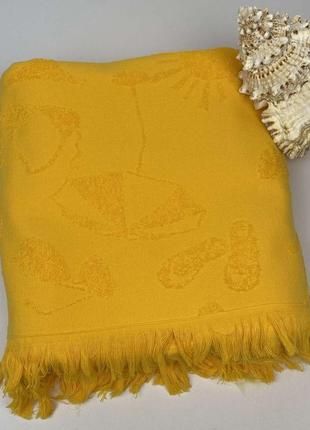 Пляжний рушник maison d'or miami 100x200 yellow