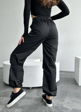 Женские для женщин стильные классные классические удобные повседневные модные брюки брюки брючины карго черные10 фото