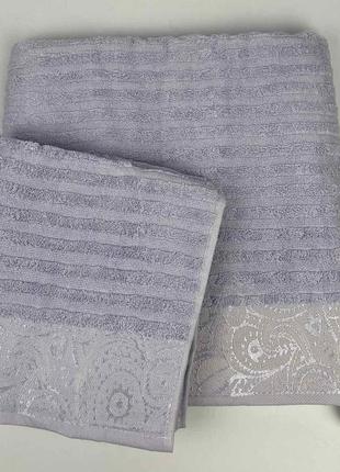 Набір рушників 2 шт mekhendi ліловий у фірмовій коробці
