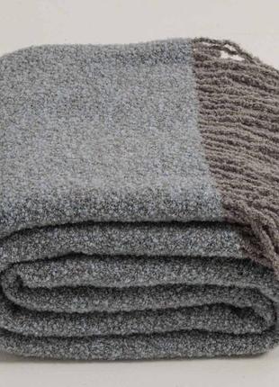 Плед букле lanavitta "портал" 140х200 серо-голубой