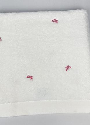 Полотенце maison d'or butterflies 85x150 white/pink