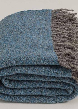 Плед букле lanavitta "портал" 140х200 серо-волошковий