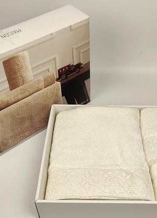 Рушники maison d'or 3 шт naturella cream