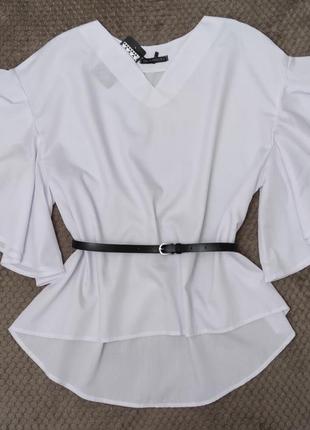 Блуза с объемными рукавами3 фото