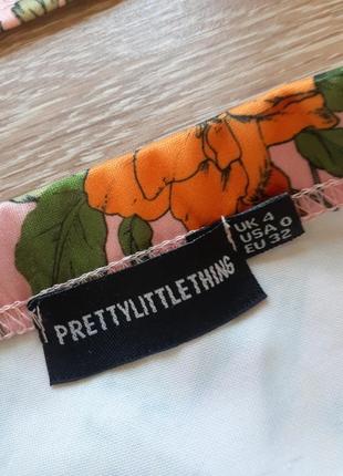 Невероятно красивый летний костюм комплект топ/юбка с рюшей prettylittlething р.xxs/xs новый7 фото