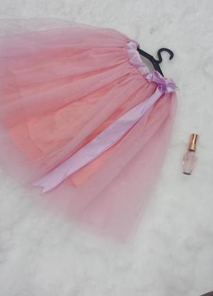 Нереально крутая розовая фатиновая юбка1 фото