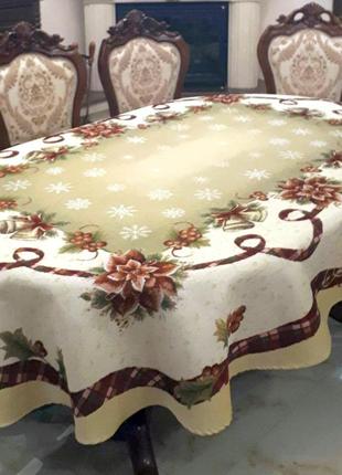 Скатертина sagol новорічна 140х180 ovale st-135 v2