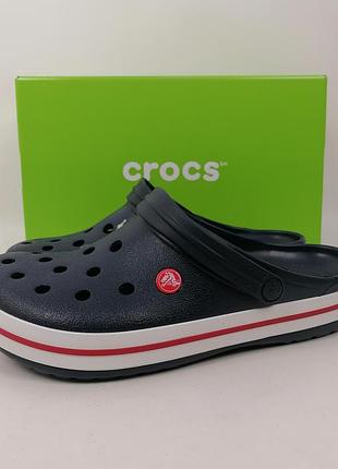 Чоловічі крокси сабо crocs crocband navy сині топ продажів