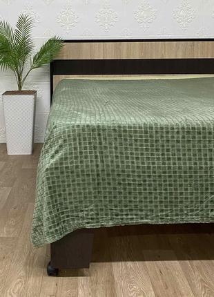 Покривало велюр євро (1216) 200х230 зелений
