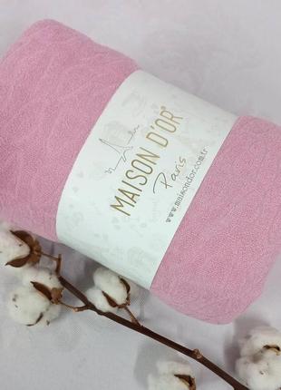 Простынь на резинке 180x200 махра jacquard с наволочками maison dor rose