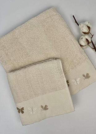 Набір рушників 2 шт altinbasak lavin бежевий