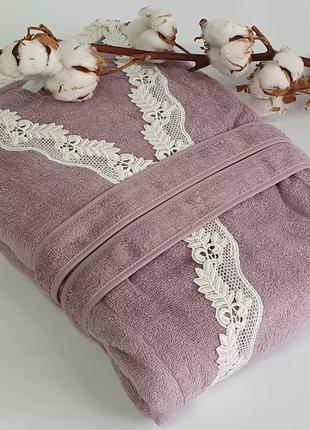 Халат женский maison d'or dina dark lilac m