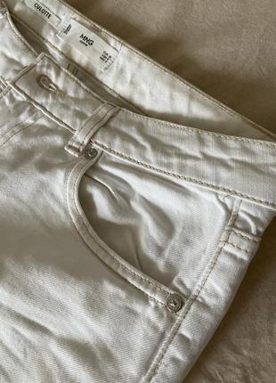 Джинси кюлоти mango брюки білі4 фото
