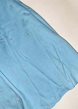 Сарафан коттоновый нежно голубого цвета, декорированный серебряными звездочками./// размер: 1469 фото