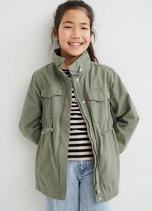 H&m бавовняна куртка парка 152 (11-12y)