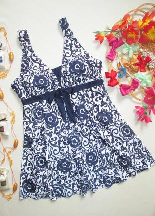 Мега классный слитный купальник платье с шортами в цветочный принт ecupper 🌺🍒🌺4 фото