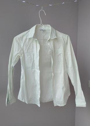 Біла приталена сорочка1 фото