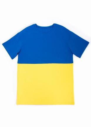 Легкая футболка флаг, хлопковая патриотическая футболка сине-желтая флаг